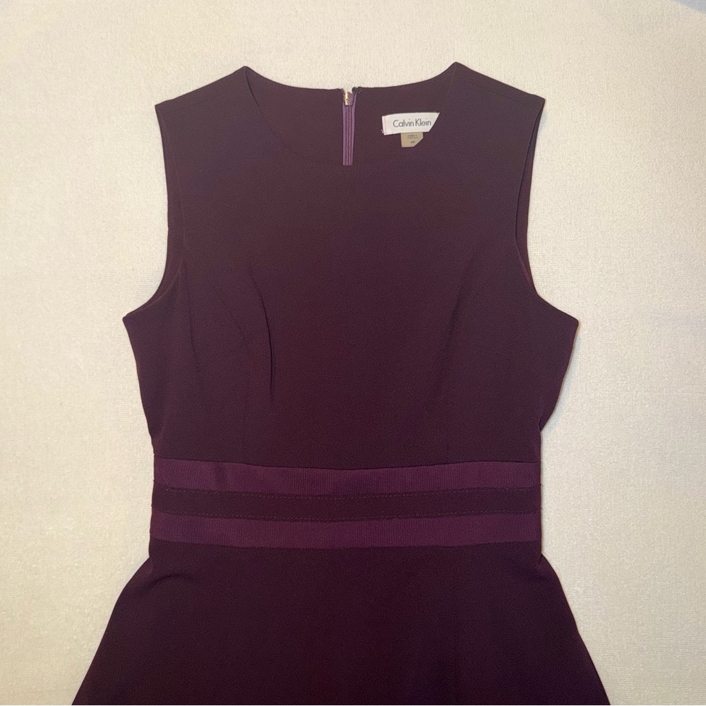 Calvin Klein Purple A Line Dress